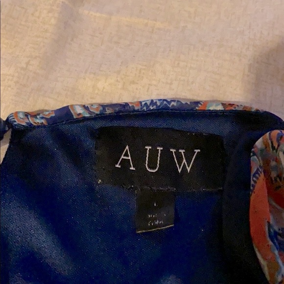 Auw blue floral dress size-L - Picture 7 of 7